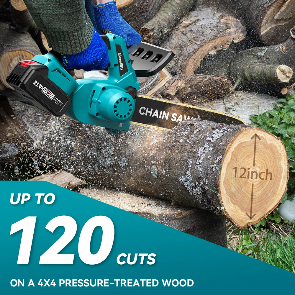 12 Inch Brushless Chainsaw Cordless Electric, Wood Cutting Garden Pruning Saw Power Tools For Makita 18v Battery - Image 3