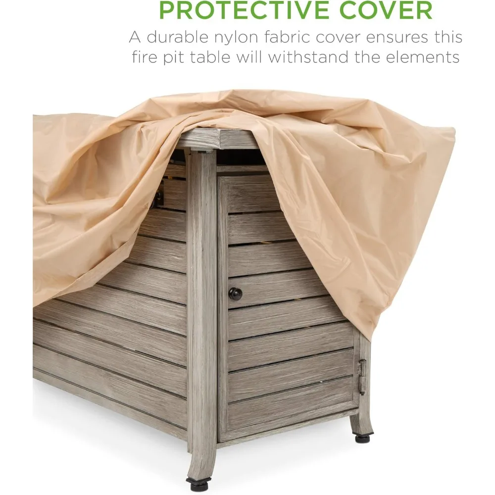 57in Propane Gas Fire Pit Table,for Outside,Patio MExtruded Aluminum Table Top, Burner Lid,50,000 BTU OutdoorRectangular Firepit - Image 5