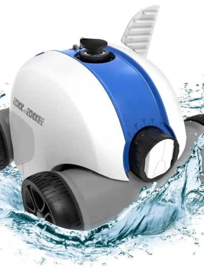 Cordless Robotic Pool Cleaner, Automatic Pool Vacuum with 60-90 Mins Working Time, Rechargeable Battery, IPX8 Waterproof