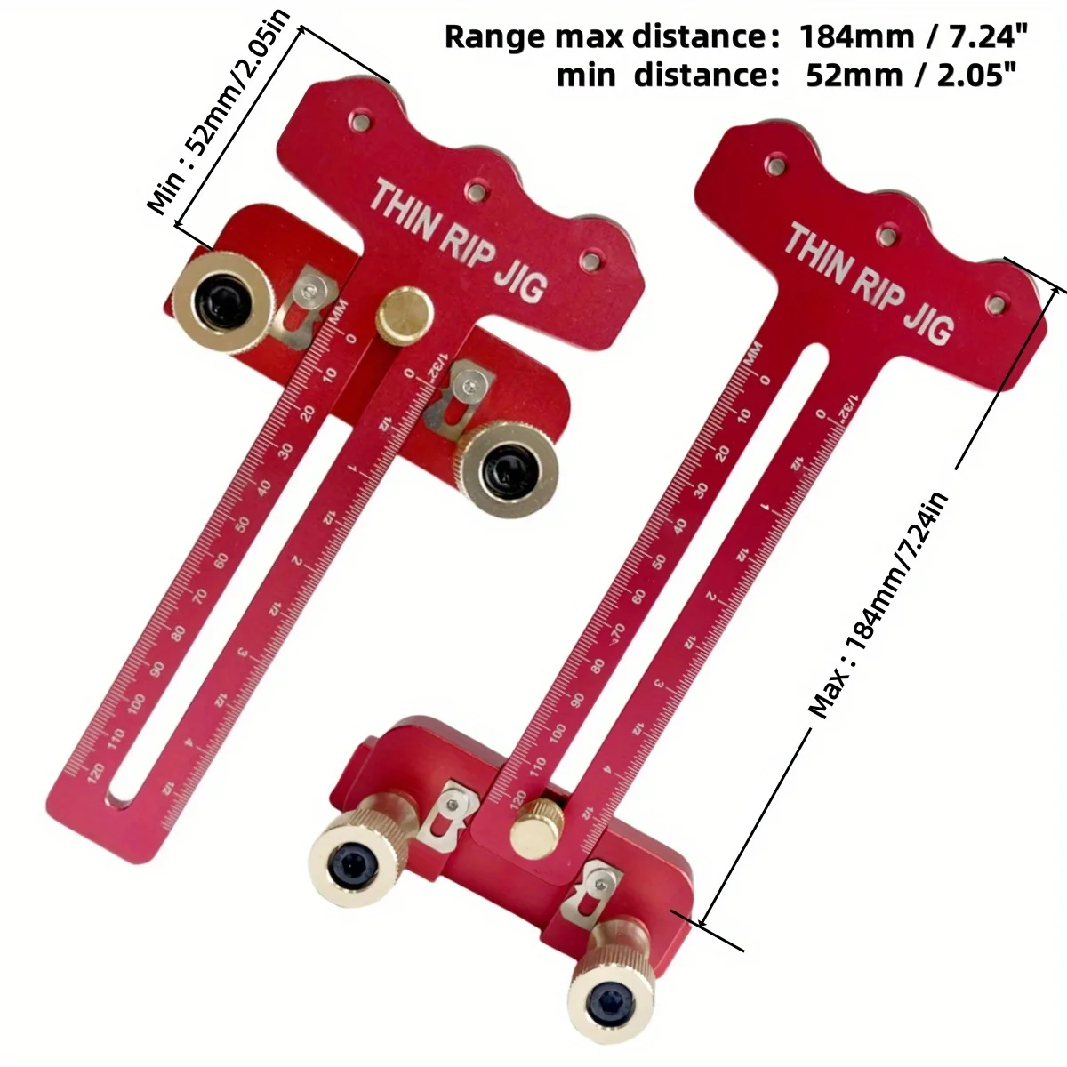 Thin Rip Table Saw Jig - 3 Pulleys Thin Rip Jig, Table Saw Guide Fits For 19# and 30# T Slot and For 3/8in X 3/4in U Slot - Image 3