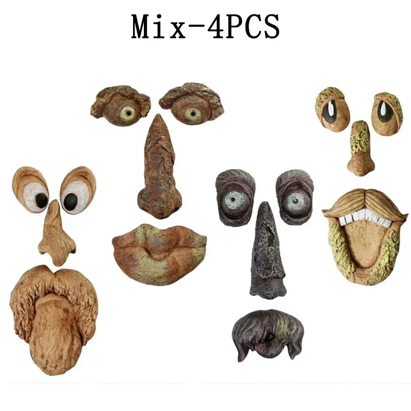 Outdoor Tree Face Statues Old Man Tree Hugger Bark Ghost Face Decoration Funny Yard Art Tree Decor Outdoor Garden Creative Props - Image 9