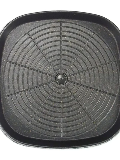 Korean BBQ Grill Pan Square Double Layered Thickened Non-stick Smokeless Barbecue Stovetop Plate For Indoor Outdoor Grilling
