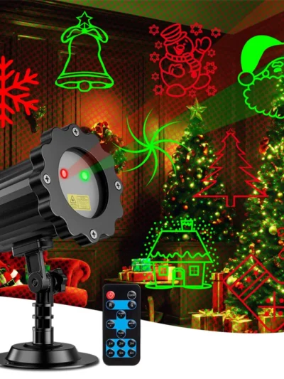 10 Pattern Christmas Laser Lights Outdoor Landscape Projector Laser Light Waterproof Red Green LED Laser Star Show