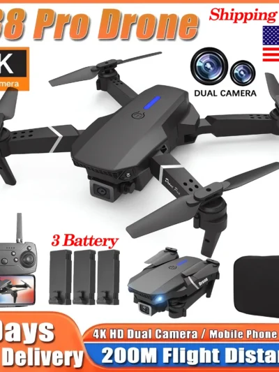 2024 E88Pro RC Drone 4K Professinal With 3 Battery 1080P Wide Angle HD Camera