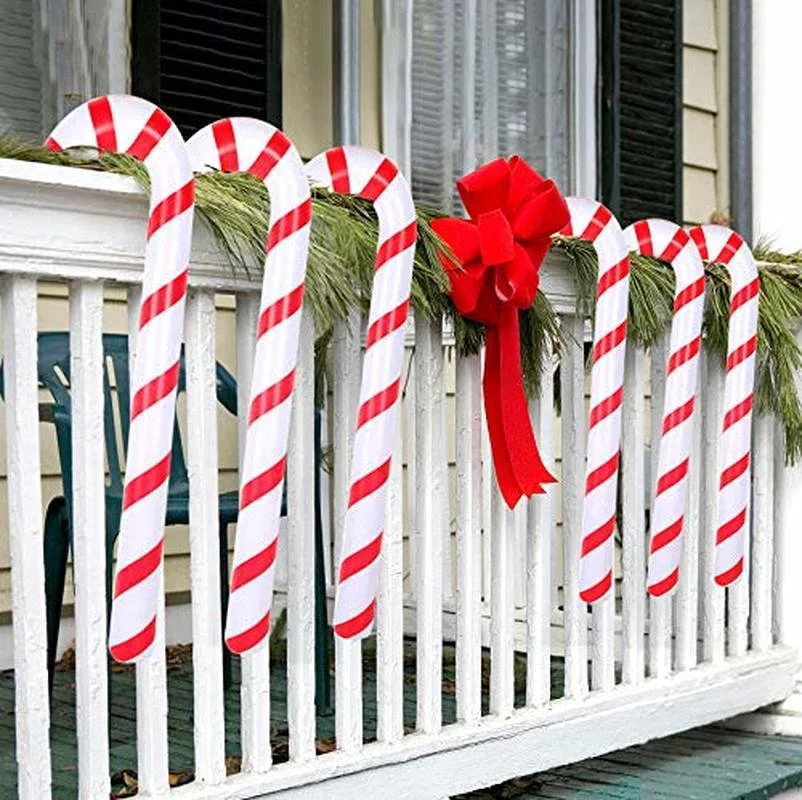 90cm Inflatable Christmas Candy Cane Stick Balloons Outdoor