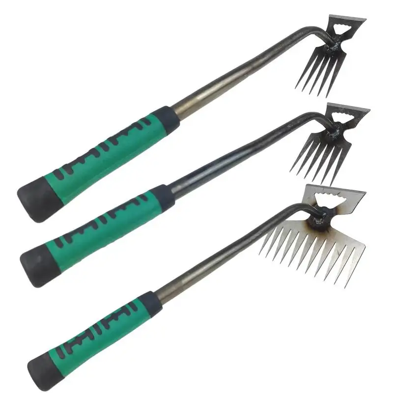 2 In 1 Manual Weeds Remover Tool Grass Rooting Loose Garden Gardening Puller Removal Weeding Tool for Garden Lawn Yard