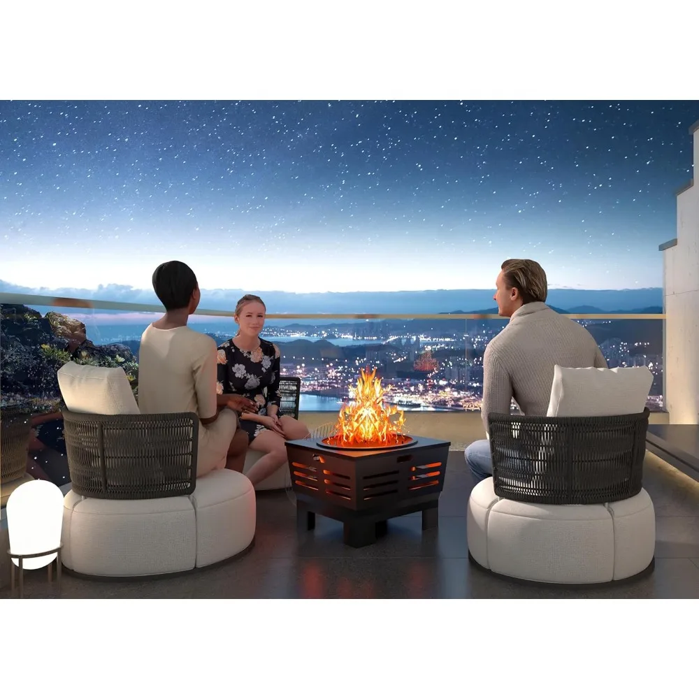 Stove Bonfire with Stand,Smokeless Fire Pit | Wood Burning Firepit with Ash Pan