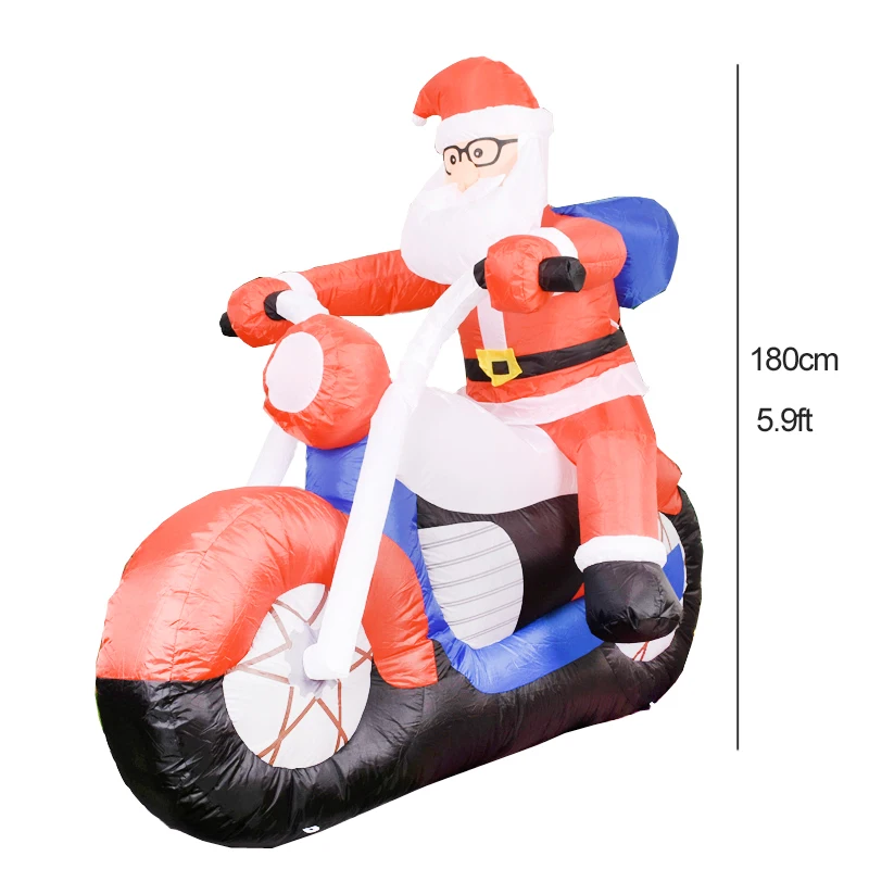 Giant Xmas Inflatable Car Santa Claus Snowman Penguin LED Glowing Inflatable Toys - Image 10