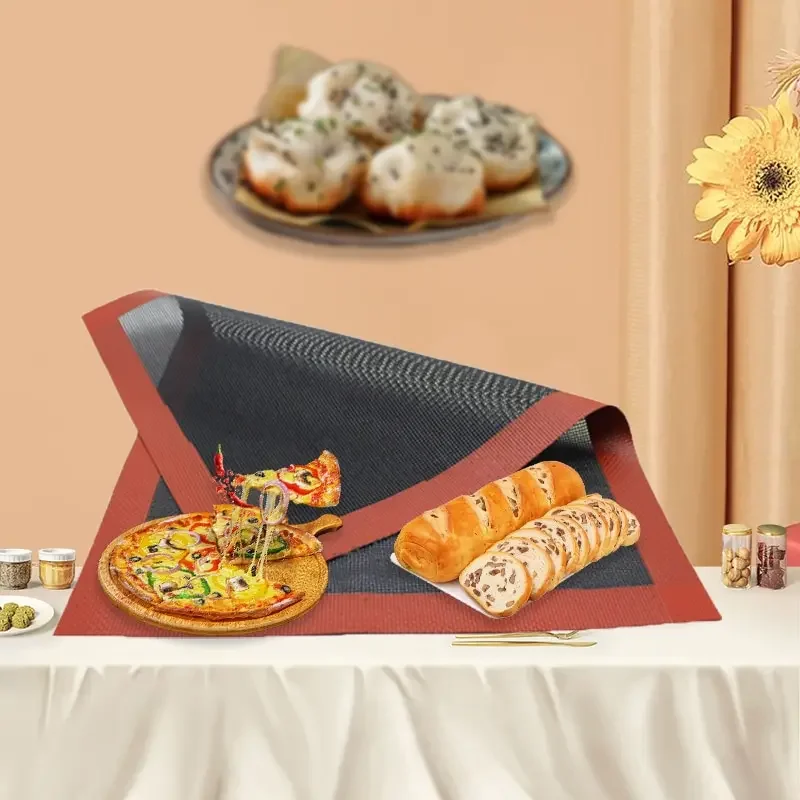 Silicone Grill Mat 30X40cm Baking Tray Breathable BBQ Cookie Bread Mat Oven Microwave High Temperature Baking Kitchen Tools - Image 3