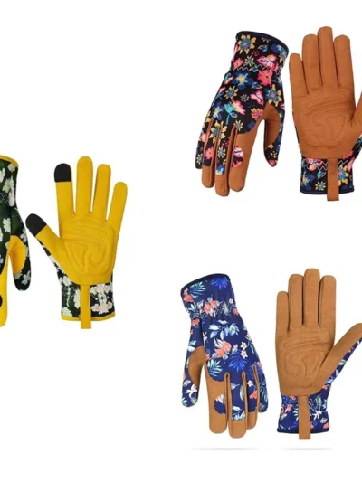 Printed Puncture Resistant Gardening Gloves, Women's Garden Gloves, Work Gloves, Gifts