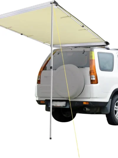 4.6X6.6' Car Side Awning Suv Truck Vehicle Awning Rooftop Pull Out Tent Shelter Uv50+ Shade Outdoor Camping
