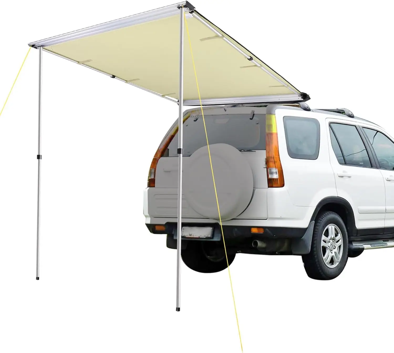 4.6X6.6' Car Side Awning Suv Truck Vehicle Awning Rooftop Pull Out Tent Shelter Uv50+ Shade Outdoor Camping