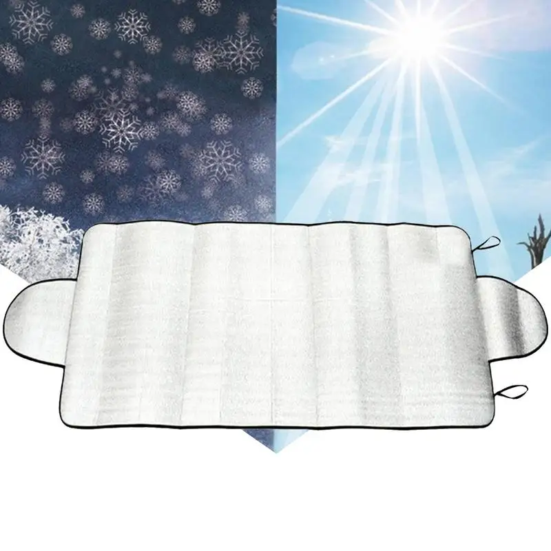 Car Front Windshield Antifreeze Cover Snow-blocking Gear Sun-proof Heat Insulation Cloth Auto Windshield Window Snow Cover - Image 4