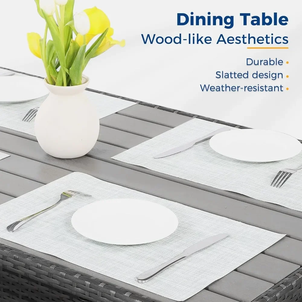 Outdoor Patio Furniture Set, All Weather Wicker Conversation Set, Garden Sofas - Image 4