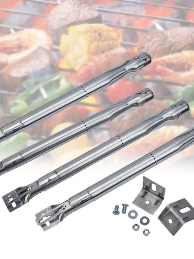 4pcs Scalable BBQ Gas Grill Tube Burners Adjustable 30-45cm Replaced Stainless Steel Tool Universal Replacement