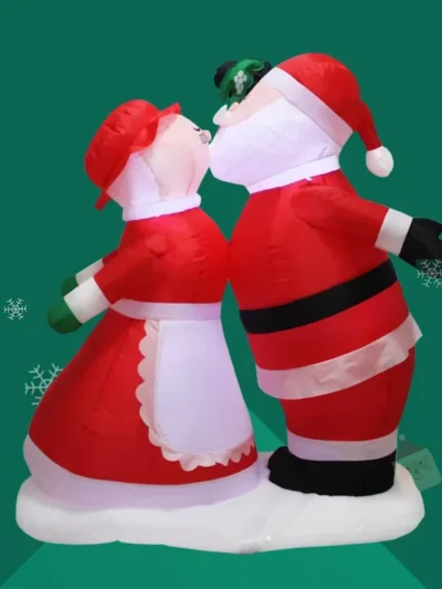 Inflatable Santa Claus Spouse Model With Led Lights