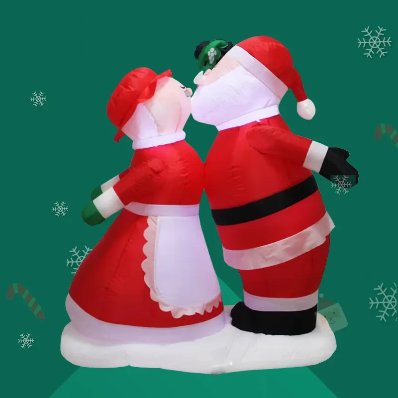 Inflatable Santa Claus Spouse Model With Led Lights