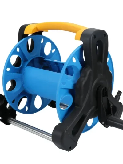 Large hose truck, car wash gun, hose storage rack