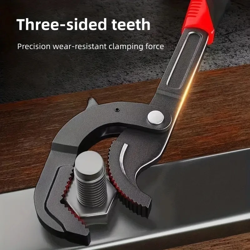 Multifunction Auto Power Grip Pipe Wrench Metal Self Adjusting Spanner - Image 4
