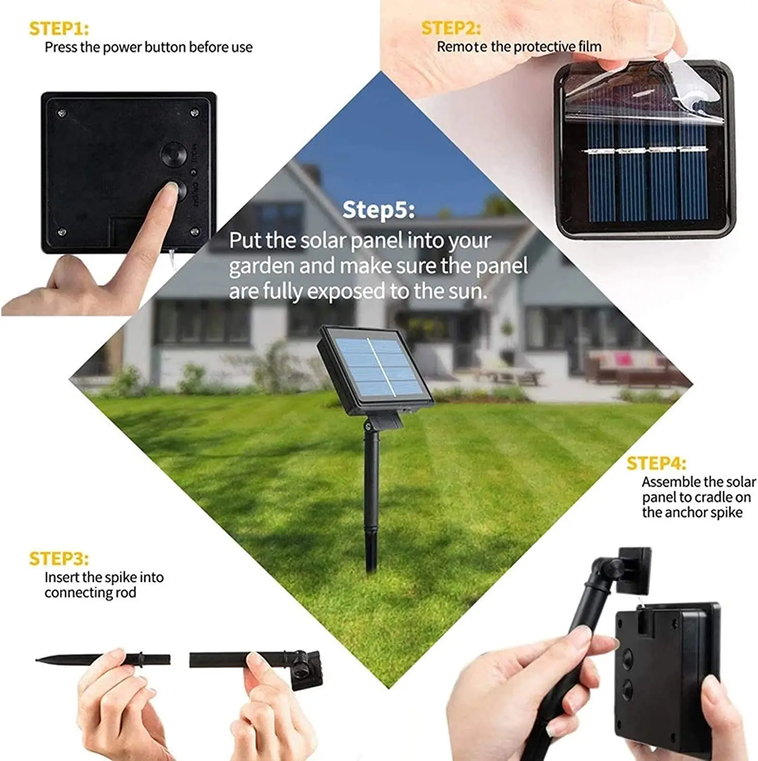 Solar Light String Outdoor 11.9Ft Fiber Optic Butterfly Fairy Sun Lamp Waterproof 12 Led - Image 3