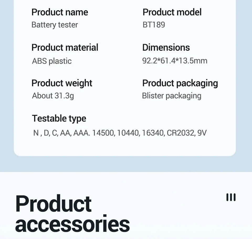 ANENG BT189 Button Cell Battery Tester 9V N D C AA AAA - Image 17