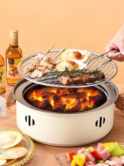 Mini Brazier Portable Barbecue Grill Folding Fire Pit Grills Home Camping Furnace Bbq Kitchen Utensils Charcoal Outdoor Grille