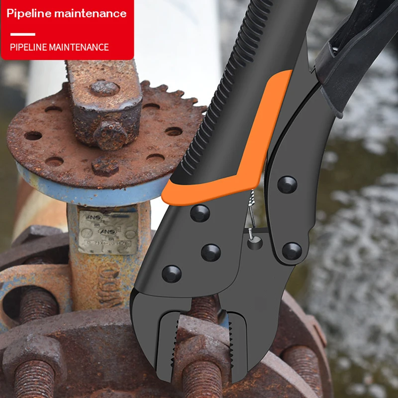 7/9/10" Multi-Function Locking Pliers Round/Straight Mouth Pipe Wrench - Image 2