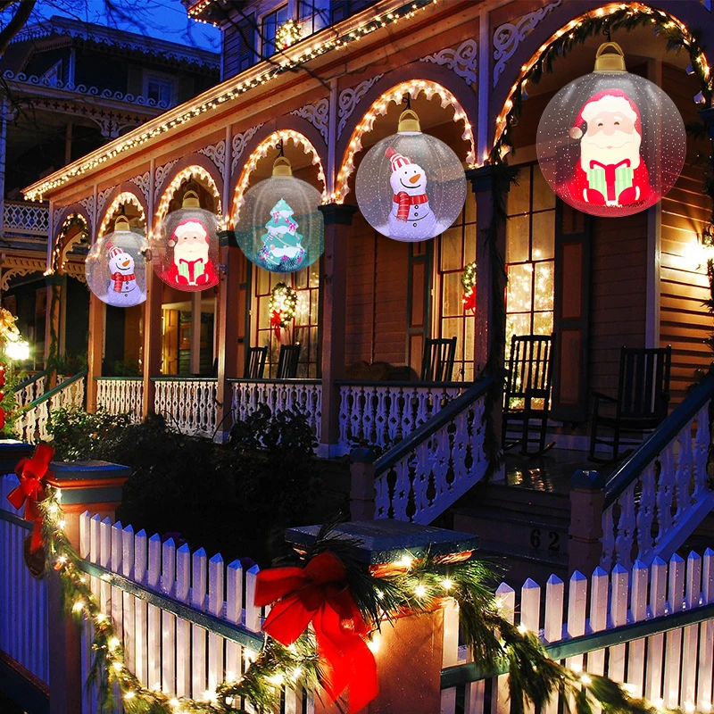 PVC Inflatable Christmas Ball with Remote Control 55CM Giant LED Luminous Christmas Decorated Ball Outdoor Party Yard Ornaments - Image 5