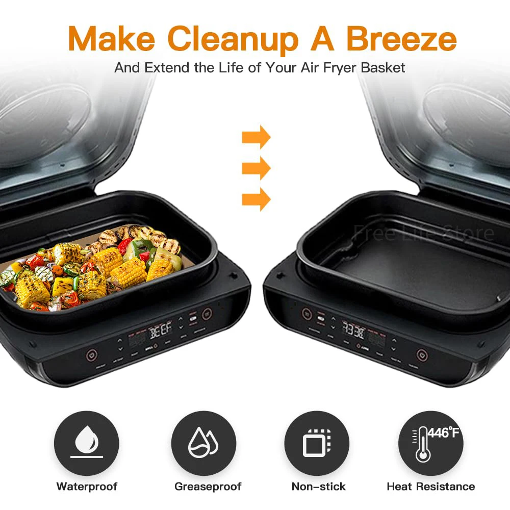 Air Fryer Disposable Liners Parchment Paper for Ninja Food Grill BBQ Baking Mat, 200pcs - Image 3