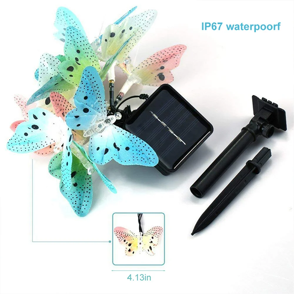 Fiber Optic Butterfly, Waterproof, Solar Light String - Image 6