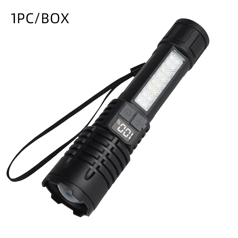 Portable Rechargeable High Power LED Flashlights With Display Screen Zoom - Image 7