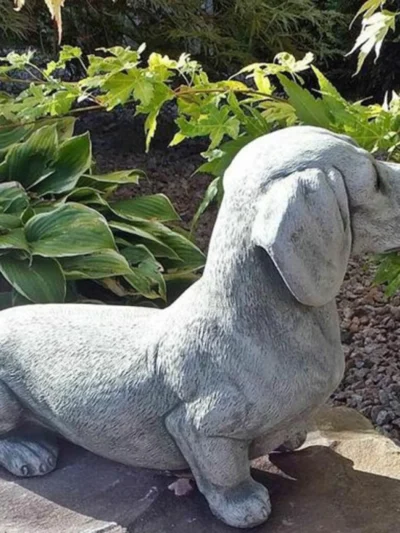 Dog Statue Outdoor Garden Resin Decor Dachshund French Bulldog Sculpture For Home Decoration Yard Ornament Puppy Figurines