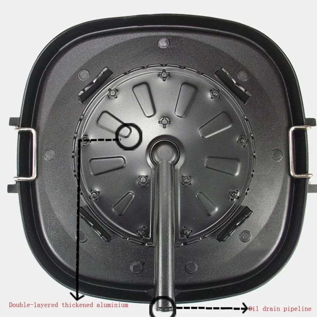 Korean BBQ Grill Pan Square Double Layered Thickened Non-stick Smokeless Barbecue Stovetop Plate For Indoor Outdoor Grilling - Image 3