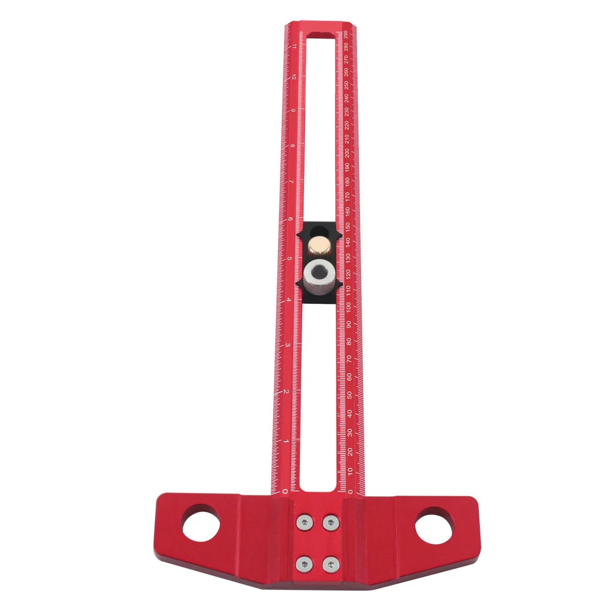 Woodworking 2 in 1 Drilling Positioning Scoring Ruler Aluminum - Image 13