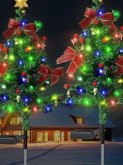 Solar Christmas Tree Light Outdoor Courtyard Decoration