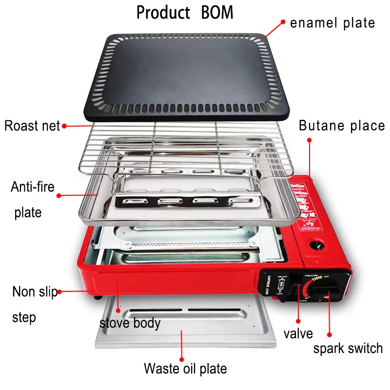 Portable BBQ Stainless Steel Stove Gas Grill - Image 4