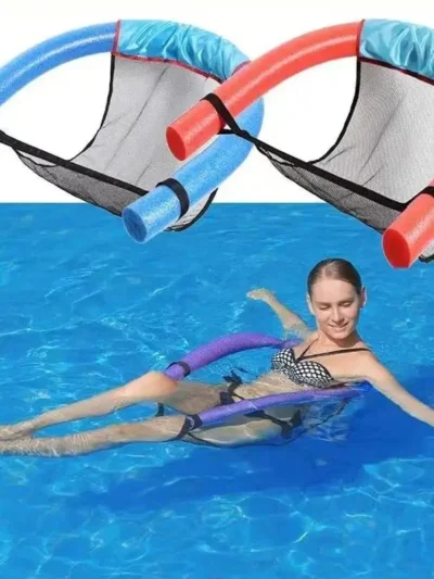 2024 New Floating Water Hammock Net Cover Without Foam Wand Lounge Pool Float Mat Recliner Chair Swimming Pool Accessories