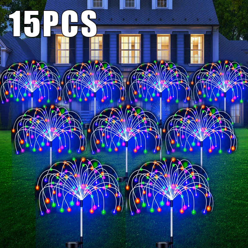 Blue Solar LED Firework Pathway Lights - Image 2