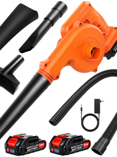2-in-1 Cordless Leaf Blower With Vacuum & Mulcher - High-Power Electric Lawn Tool