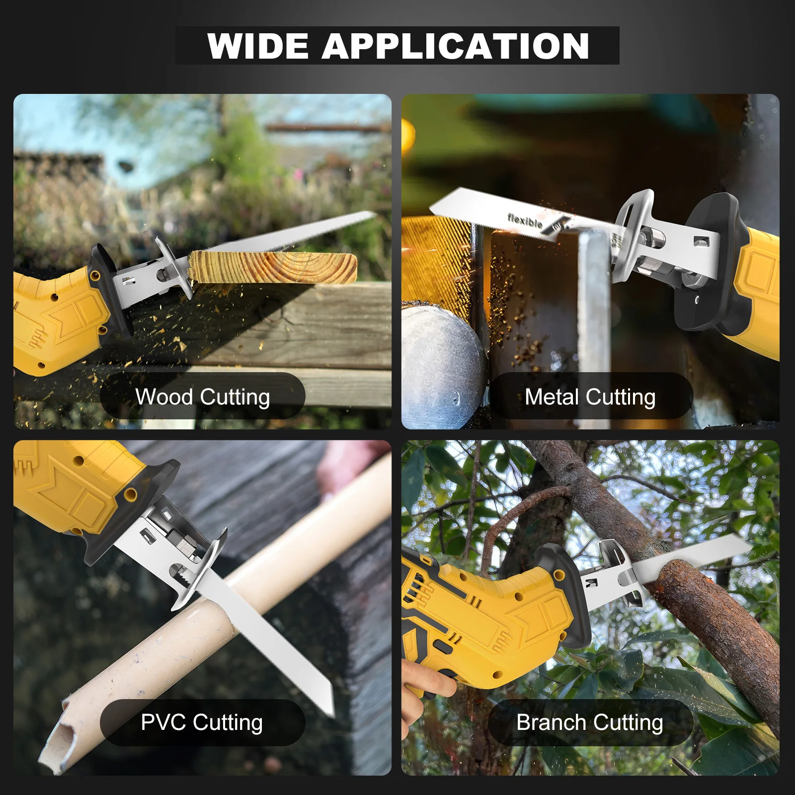 Cordless Reciprocating Saw For DEWALT DCB200 18V Battery Portable Electric Saw - Image 5