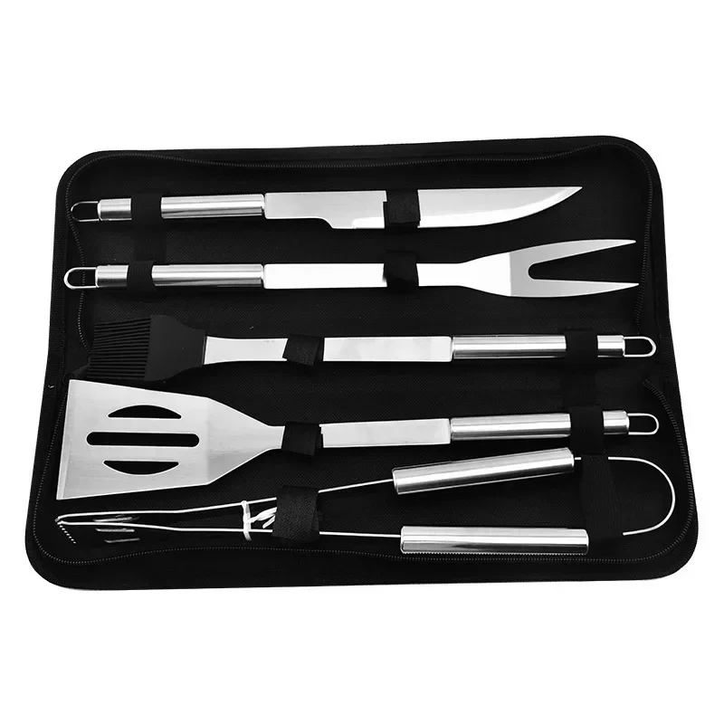 BBQ Grill Tool Set Stainless Steel Barbecue Camping Cooking Accessories Kit with Bag - Image 7