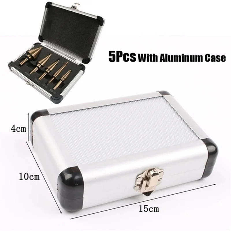 5pcs Step Drill Bit Set Carbide Drill Perforator Hole Cutter Tool - Image 15