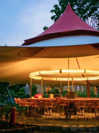 Large Outdoor Double-top Sunshade Tent Canopy Camping Scenic Area Team Building Reception Wedding Banquet Restaurant Hotel