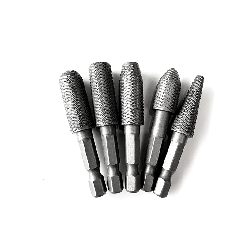 Hex Shank Rotary Steel File Wood Drill Bits Burrs Metal Grinding - Image 6