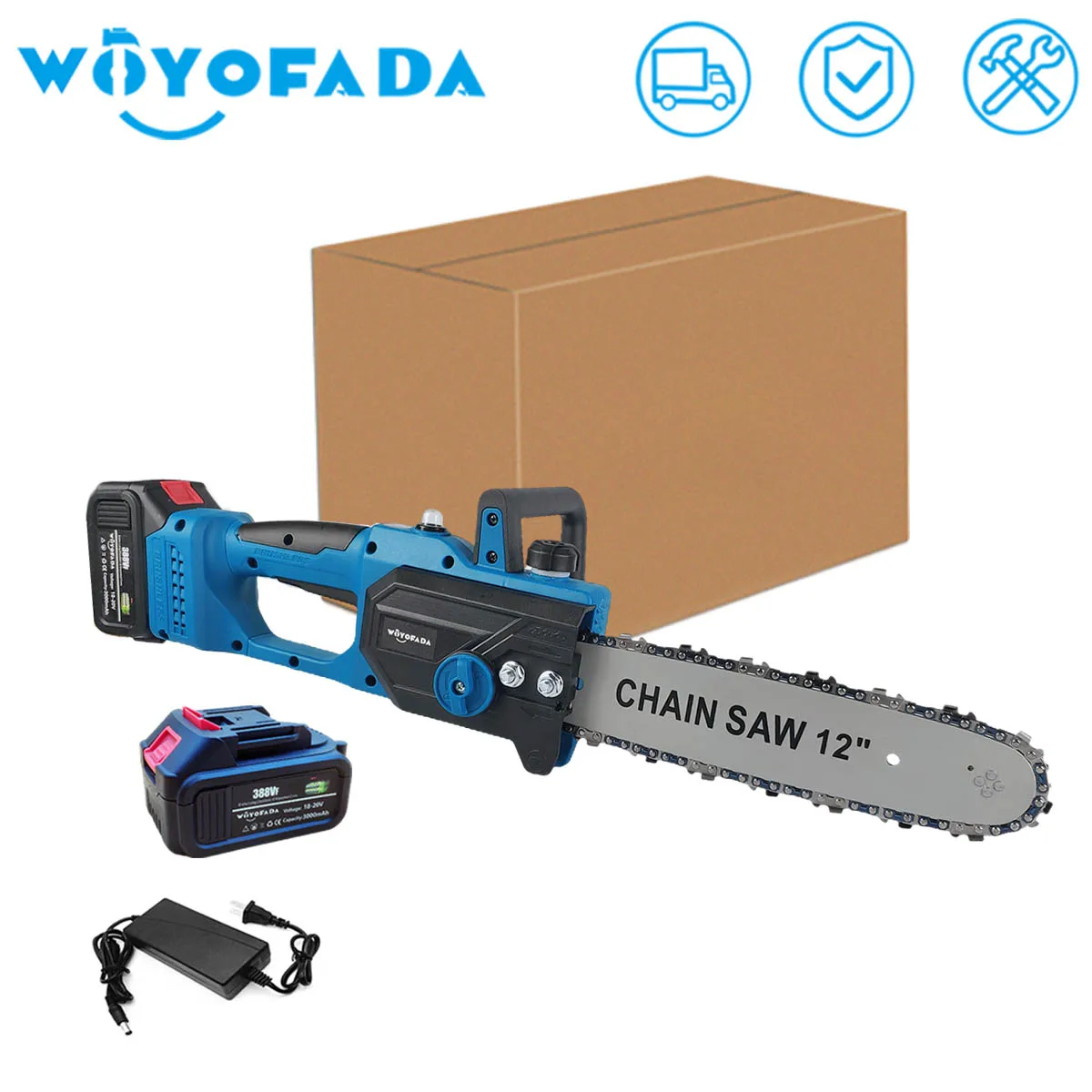 12 Inch Brushless Electric Chainsaw, Cordless For Makita battery