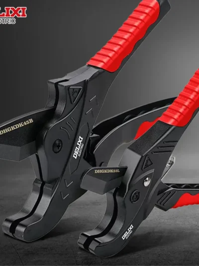 DELIXI ELECTRIC Pipe Cutter，Pipe Scissors SK5 Material Ratchet Cutter PVC/PU/PP/PE Hose Cutting
