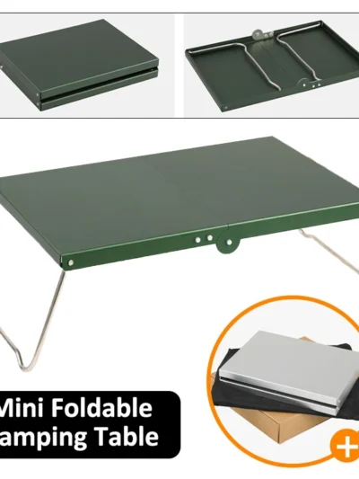 Mini Camping Table Ultralight Portable Aluminum Alloy Outdoor Table Lightweight Camping Folding Table for Travel Picnic BBQ