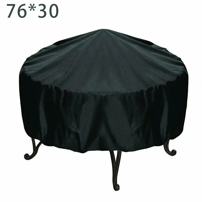 Fire Pit Cover Round Brazier Stove Cover Waterproof Windproof Sun Protection For Outdoor Garden Furniture Sets Muebles De Jardín - Image 9