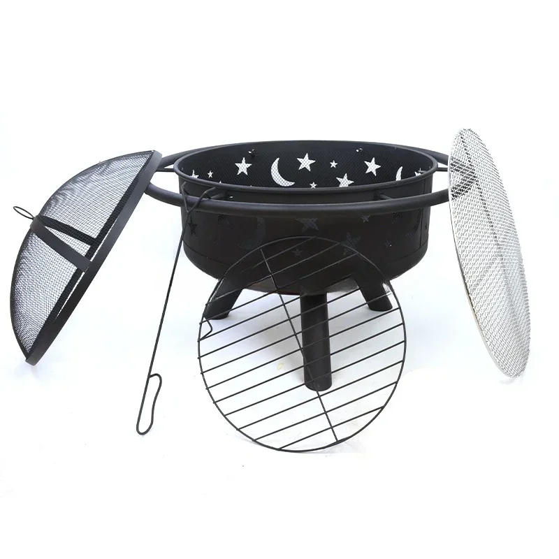 hot sale garden idea modern outdoor patio furniture sets with fire pits set with lid and log poker - Image 2