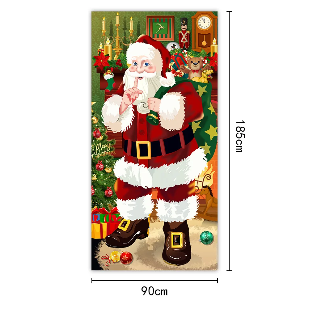 Christmas Door Cover Decorative Hanging Cloth Holiday Party Atmosphere - Image 8